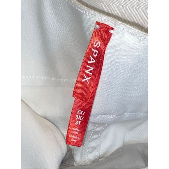 Spanx 3X White 6” Twill Shorts Women’s Plus Size High Rise Stretch Pockets NWT - Picture 5 of 5